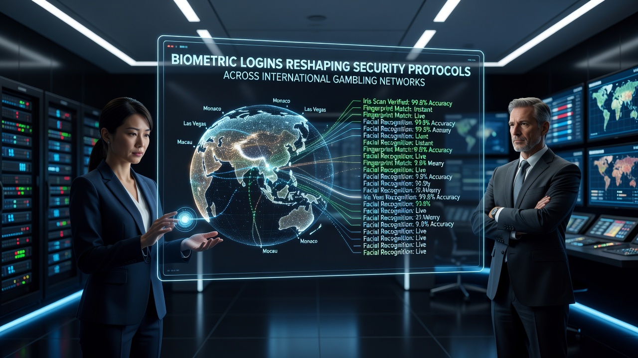 Biometric login interface on a mobile gambling app showing facial recognition scan