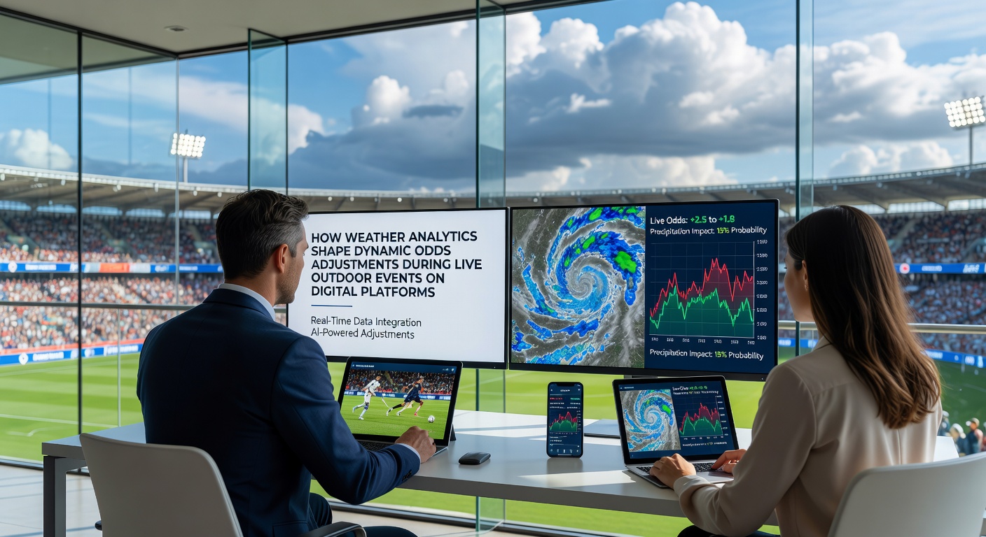 Weather data integration in live sports betting platforms showing real-time analytics dashboards