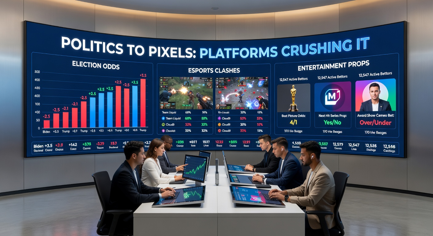 Vibrant esports arena packed with fans cheering during a major tournament final, screens showing live betting odds