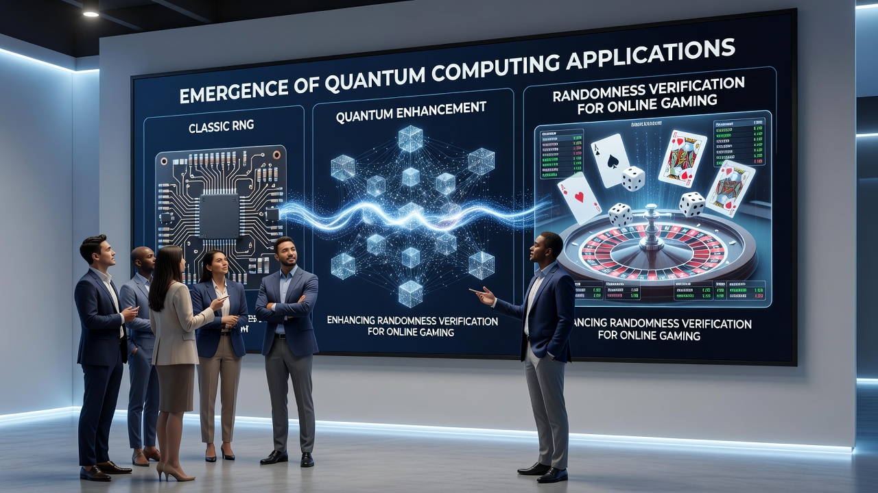 Diagram of quantum randomness verification workflow in gaming platforms