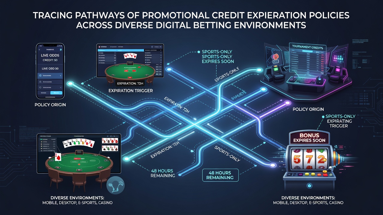 Detailed flowchart illustrating how promotional credits move through activation, wagering requirements, and expiration checkpoints on various digital betting sites